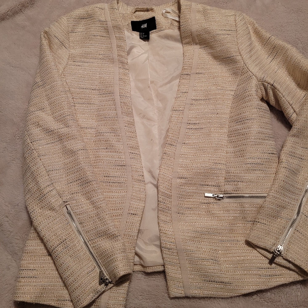 H&M Gold and Cream Blazer